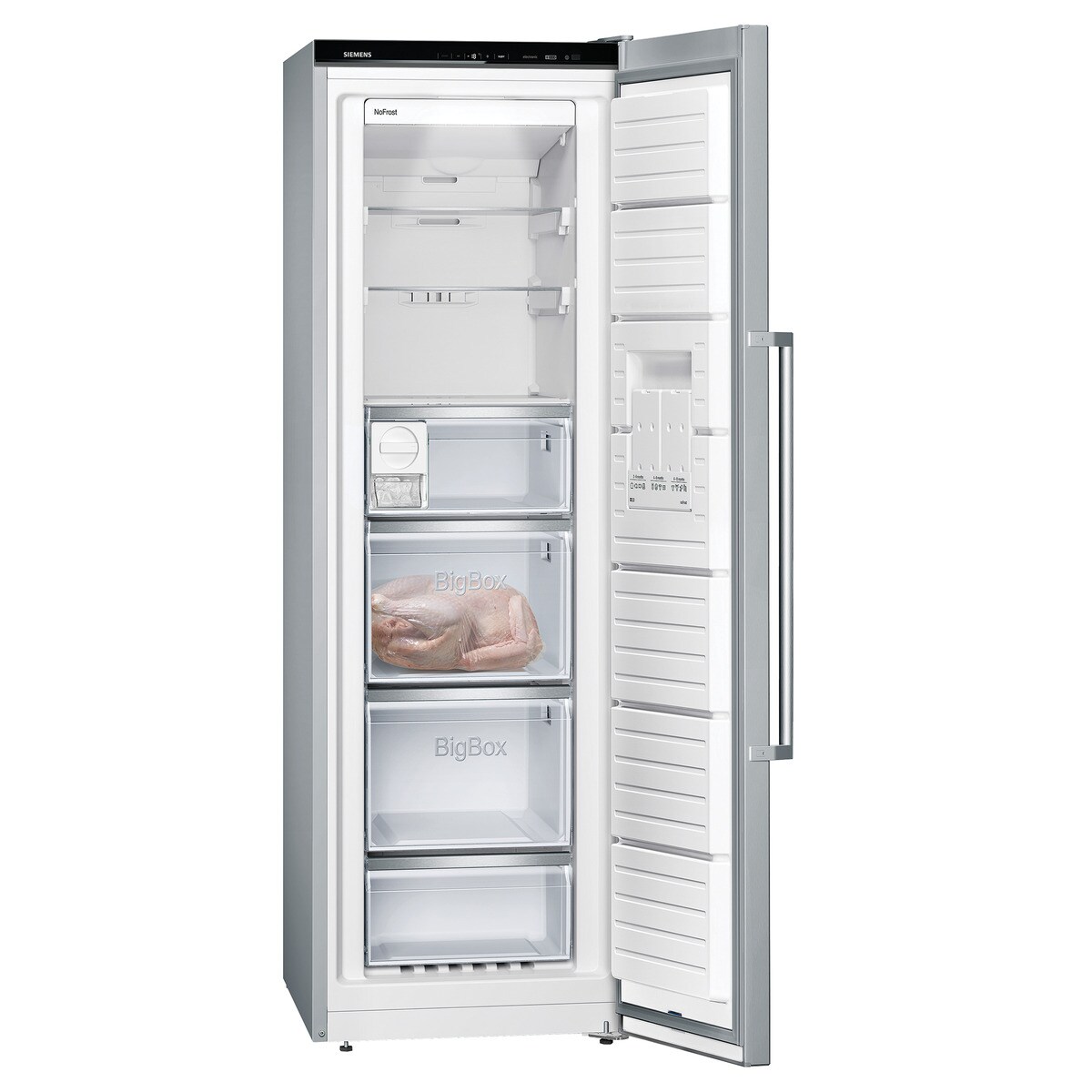 Recondicionado - Grade B - Arca Congeladora Vertical Siemens GS36NAIEP No Frost e FreshSens de 186 cm - Inox Easyclean Aço inoxidável-2