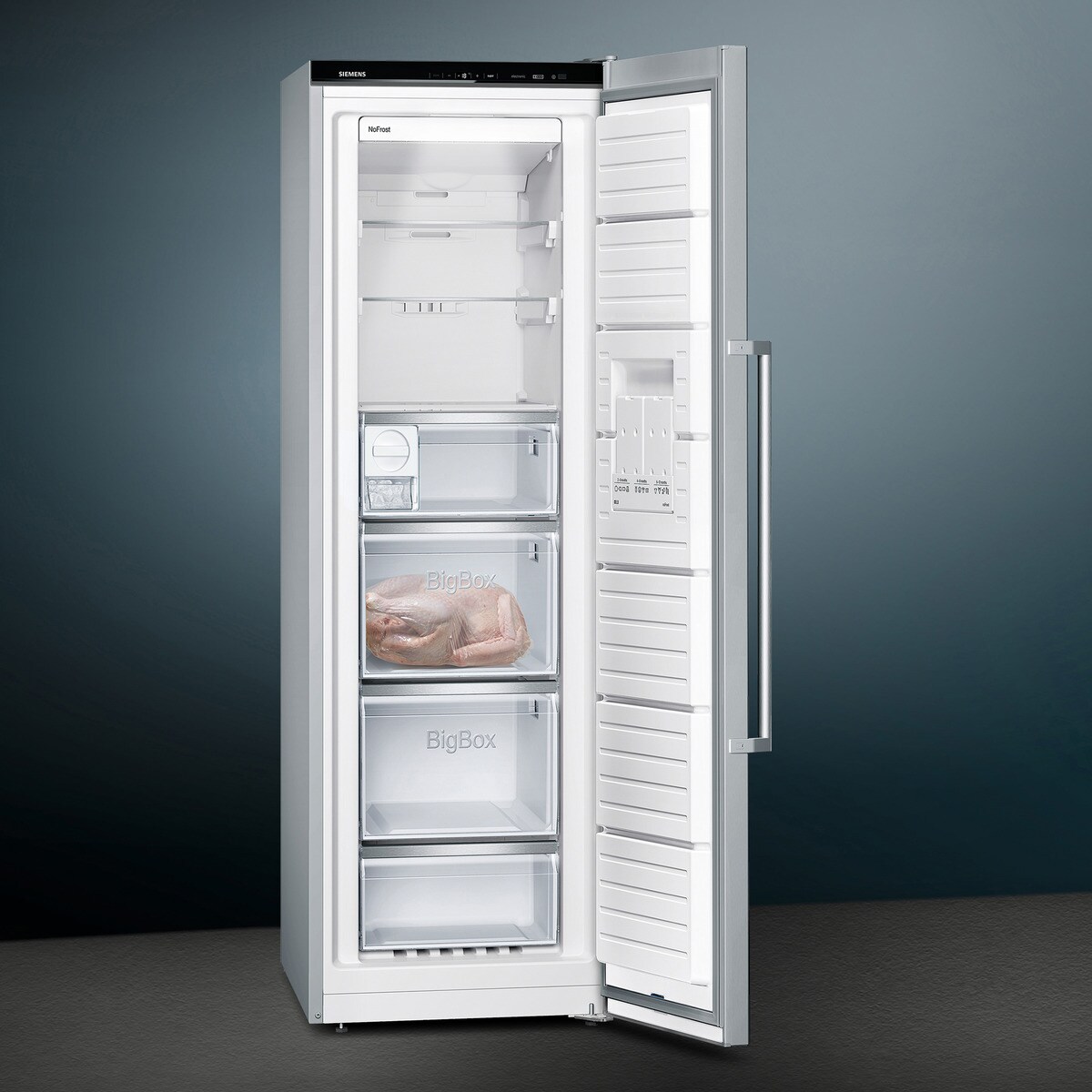 Recondicionado - Grade B - Arca Congeladora Vertical Siemens GS36NAIEP No Frost e FreshSens de 186 cm - Inox Easyclean Aço inoxidável-4