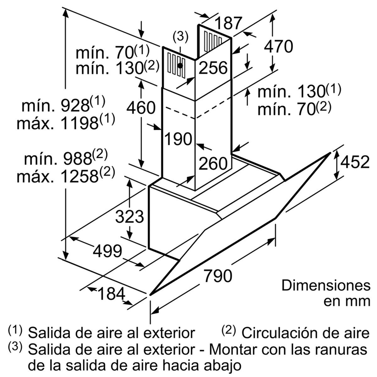 Recondicionado - Grade A - Exaustor de Parede Bosch Série 4 Inclinado DWK87CM60 com 4 Velocidades e de 80 cm - Vidro Preto Vidro preto-8