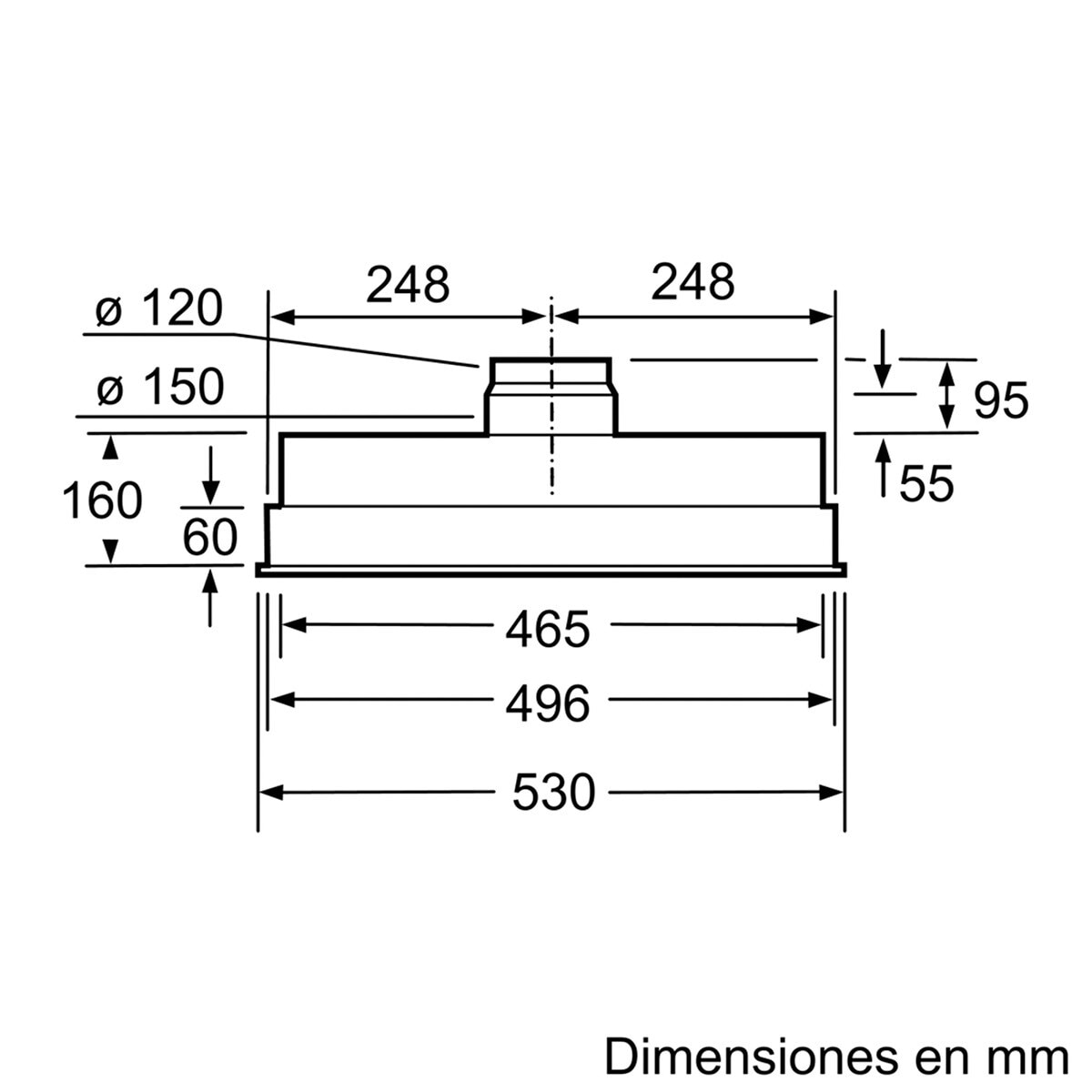 Recondicionado - Grade A - Exaustor Encastrável Bosch Série 4 DHL555BL com 4 Velocidades e de 53 cm - Prateado Metálico Prata-5