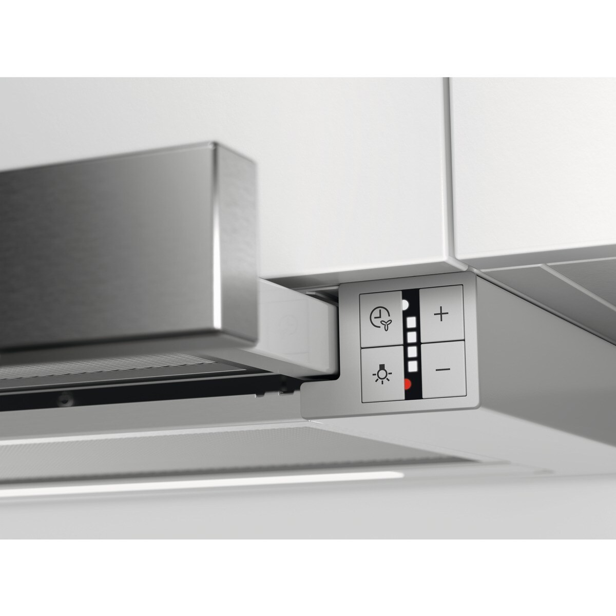 Recondicionado - Grade A - Exaustor Telescópico Encastrável AEG 6000 ExtractionTech DPE5660M de 4 Velocidades e 60 cm - Inox Andidedadas Cinzento-6