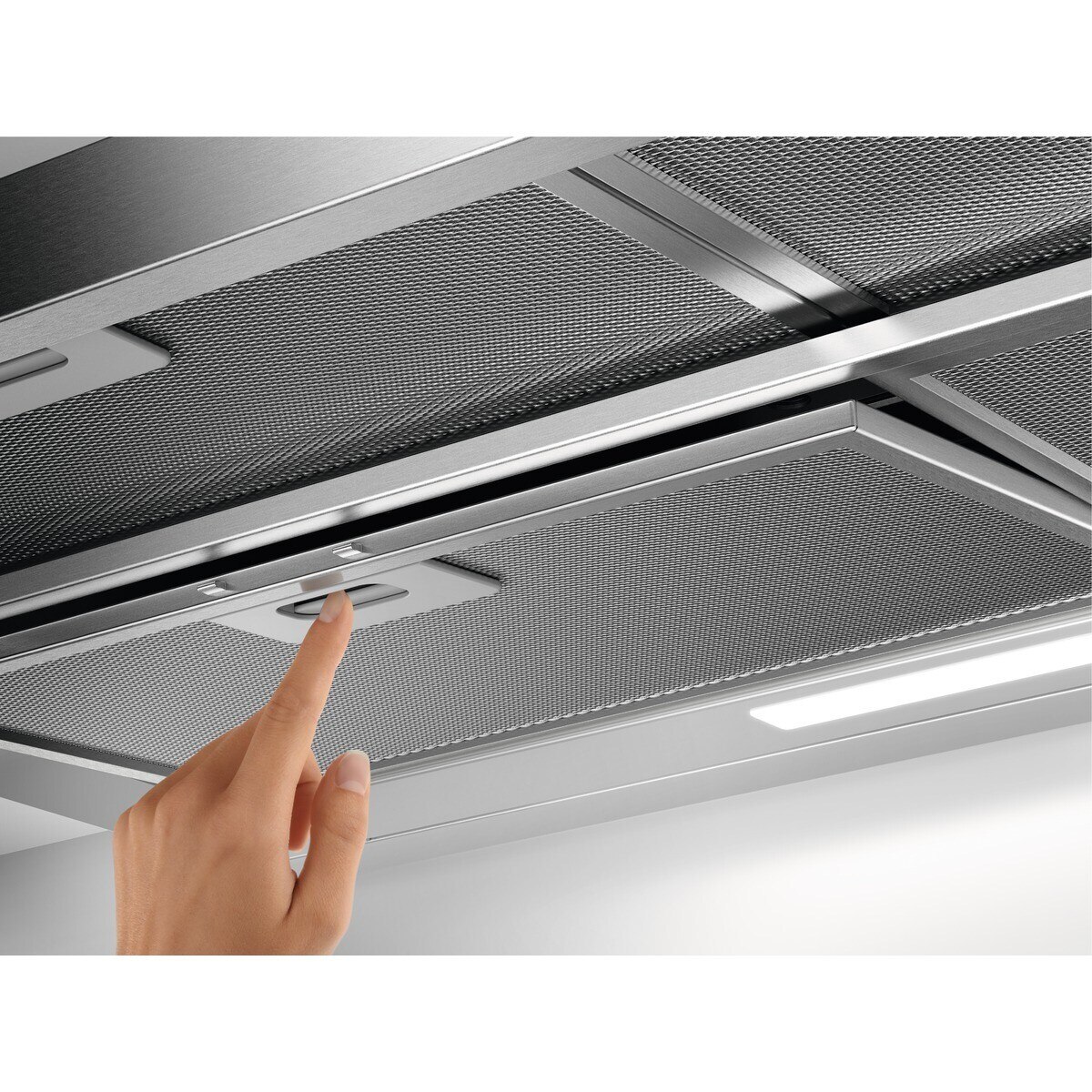 Recondicionado - Grade A - Exaustor Telescópico Encastrável AEG 6000 ExtractionTech DPE5660M de 4 Velocidades e 60 cm - Inox Andidedadas Cinzento-7