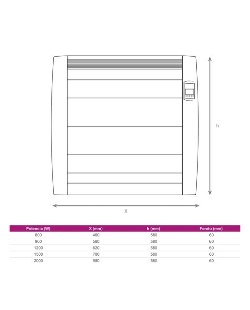 Emisor térmico seco Fácula L2000AD Programable - Blanco Blanco-6