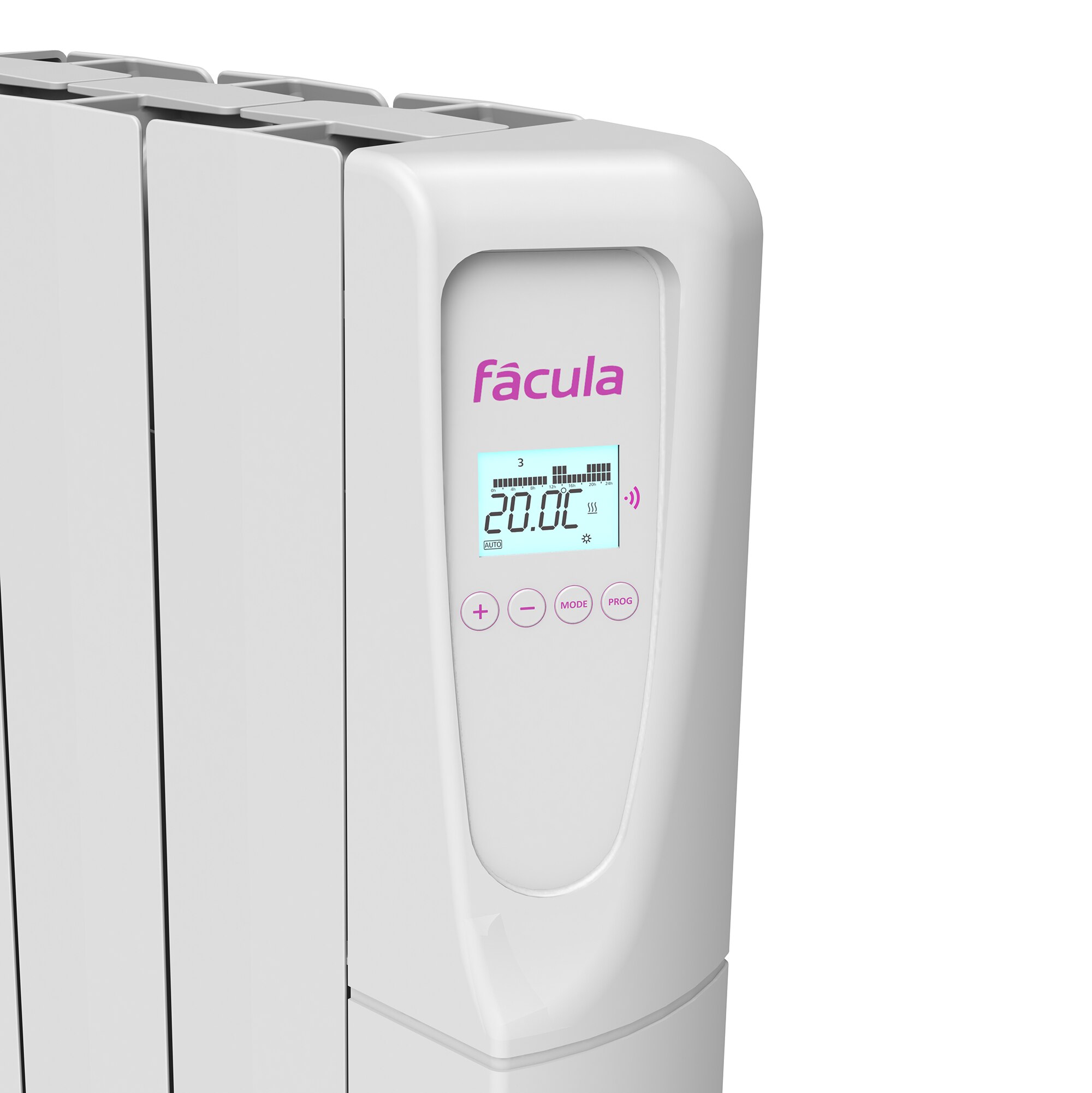 Emisor térmico fluido Fácula ZW1000 Wireless con 6 elementos - Blanco 1000 W Blanco-3