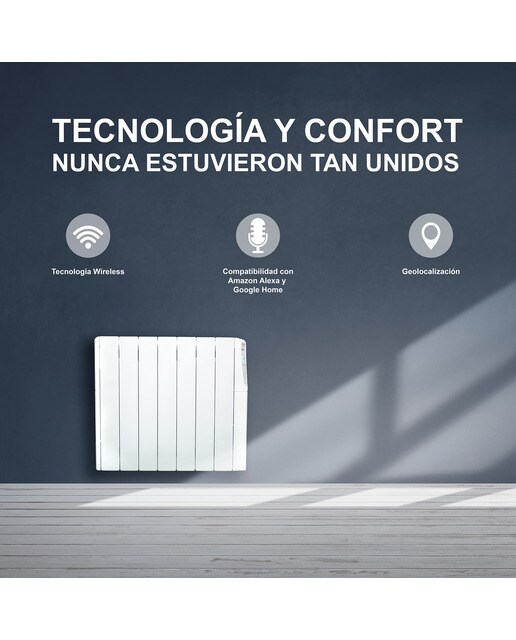 Imagen 5 de Emisor térmico fluido Fácula ZW1200 Wireless con 7 elementos - Blanco 1250 W Blanco