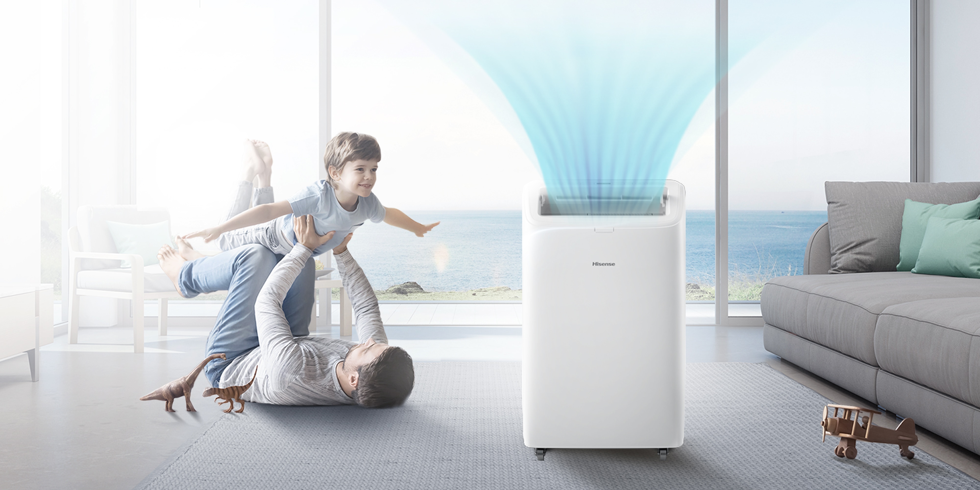 Aire acondicionado portátil Hisense con 2.236 frig/h - APC09QC - Blanco Blanco-13
