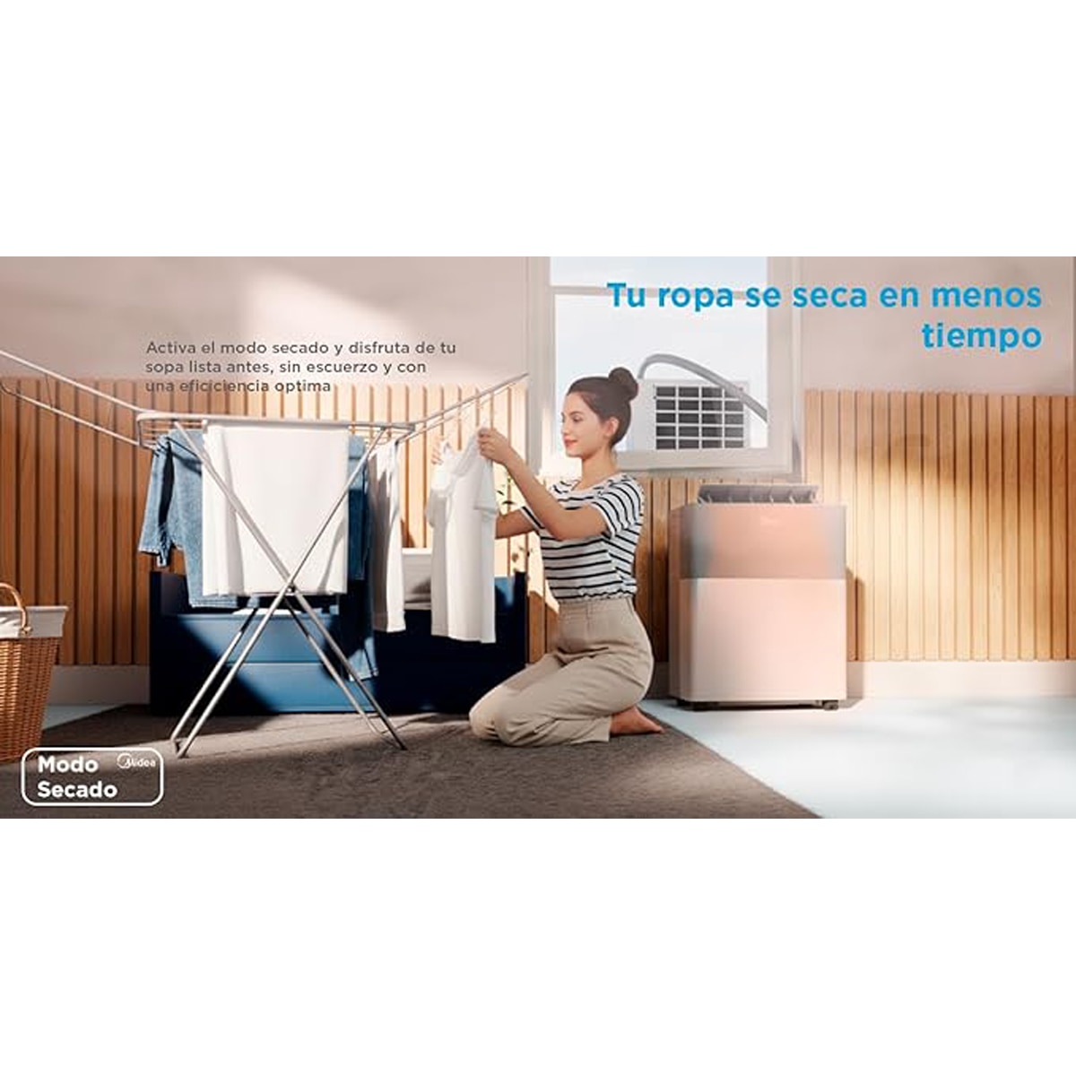Aire acondicionado portátil Midea con 3010 frig/h y 2750 kcal/h - MMCS-12HRN8-QRD0 Blanco-5