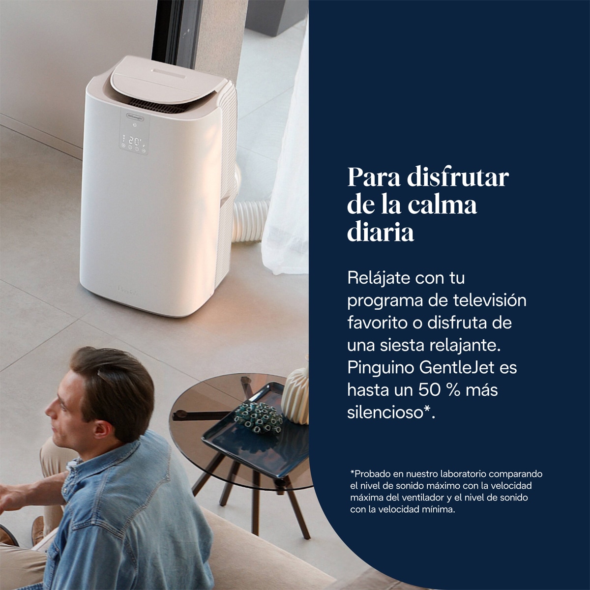 Aire acondicionado portátil Pingüino De'Longhi PAC AP98 GentleJet 2.875 frig/h Blanco-6