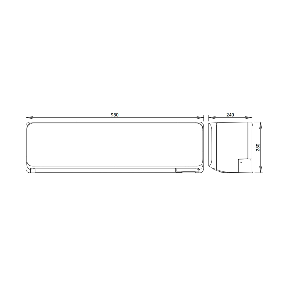 Aire acondicionado Split 1x1 Fujitsu Inverter con 6.104 Frig/h y 6.878 Kcal/h - ASY71UI-KM Blanco-2