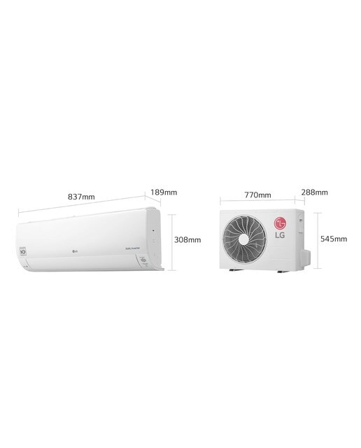 Aire acondicionado Split 1x1 Inverter LGDELUXE12UV.SET con 3.010 frig/h y 3.440 kcal/h Blanco-2