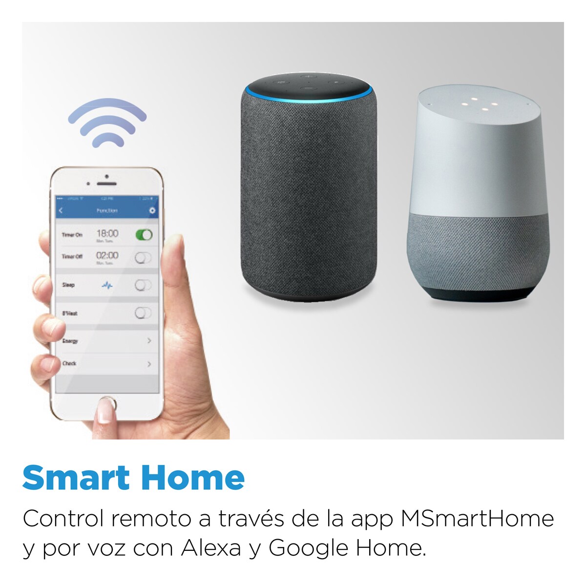 Aire acondicionado Split 1x1 Midea Inverter con 3.027 frig/h + 3.277 kcal/h, WIFI  - Breezeless E-35 Blanco-11