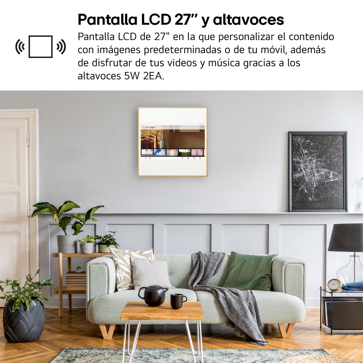 Aire acondicionado Split 1x1 LG Inverter con 3010 frig/h y 3612 kcal/h - ArtCool Gallery LCD Madera-6