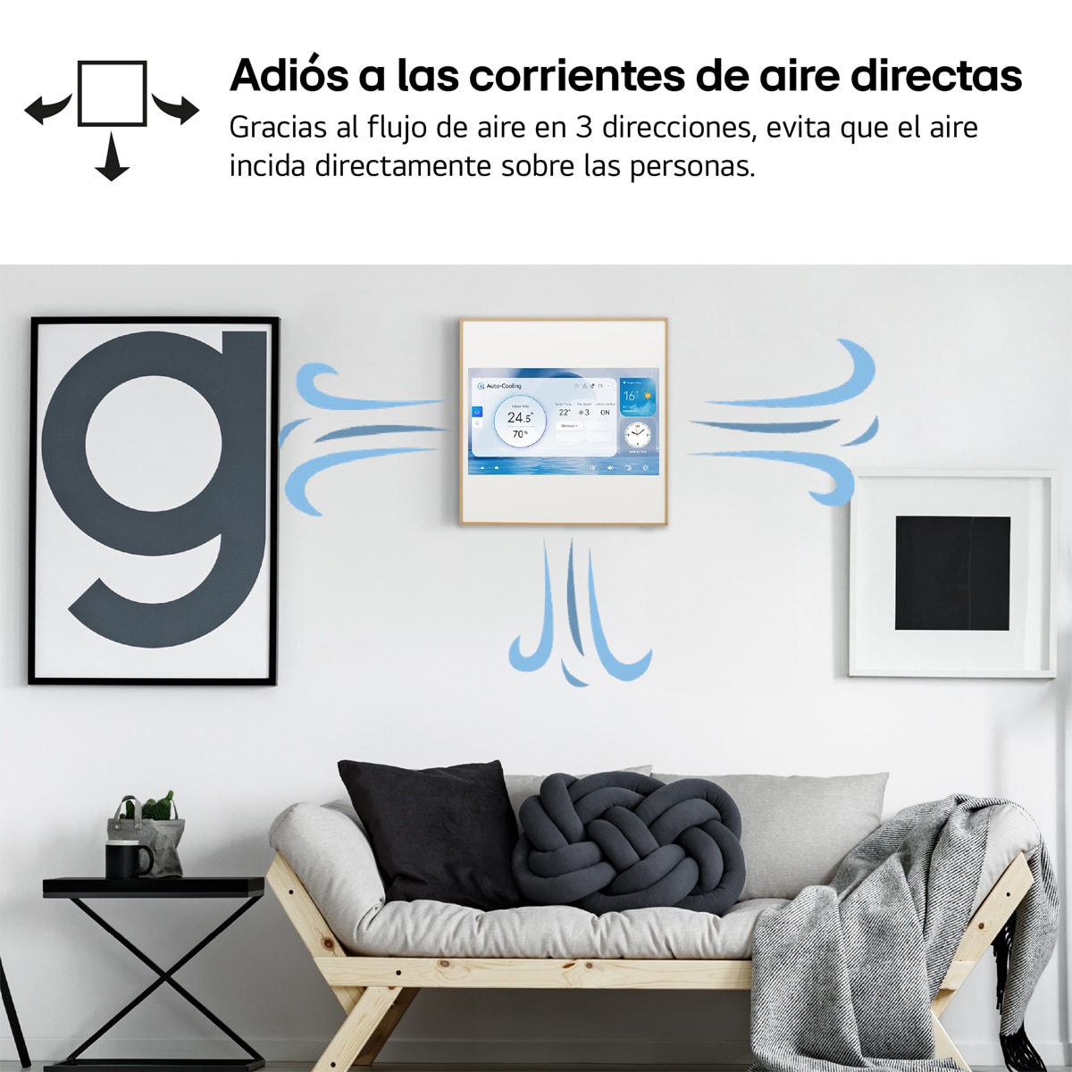Aire acondicionado Split 1x1 LG Inverter con 3010 frig/h y 3612 kcal/h - ArtCool Gallery LCD Madera-7