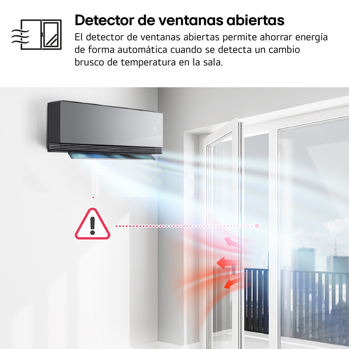 Aire acondicionado Split 1x1 LG Inverter con 3.010 frig/h y 3.440 kcal/h, WiFi - MIRROR12X.SET Antracita espejo-9