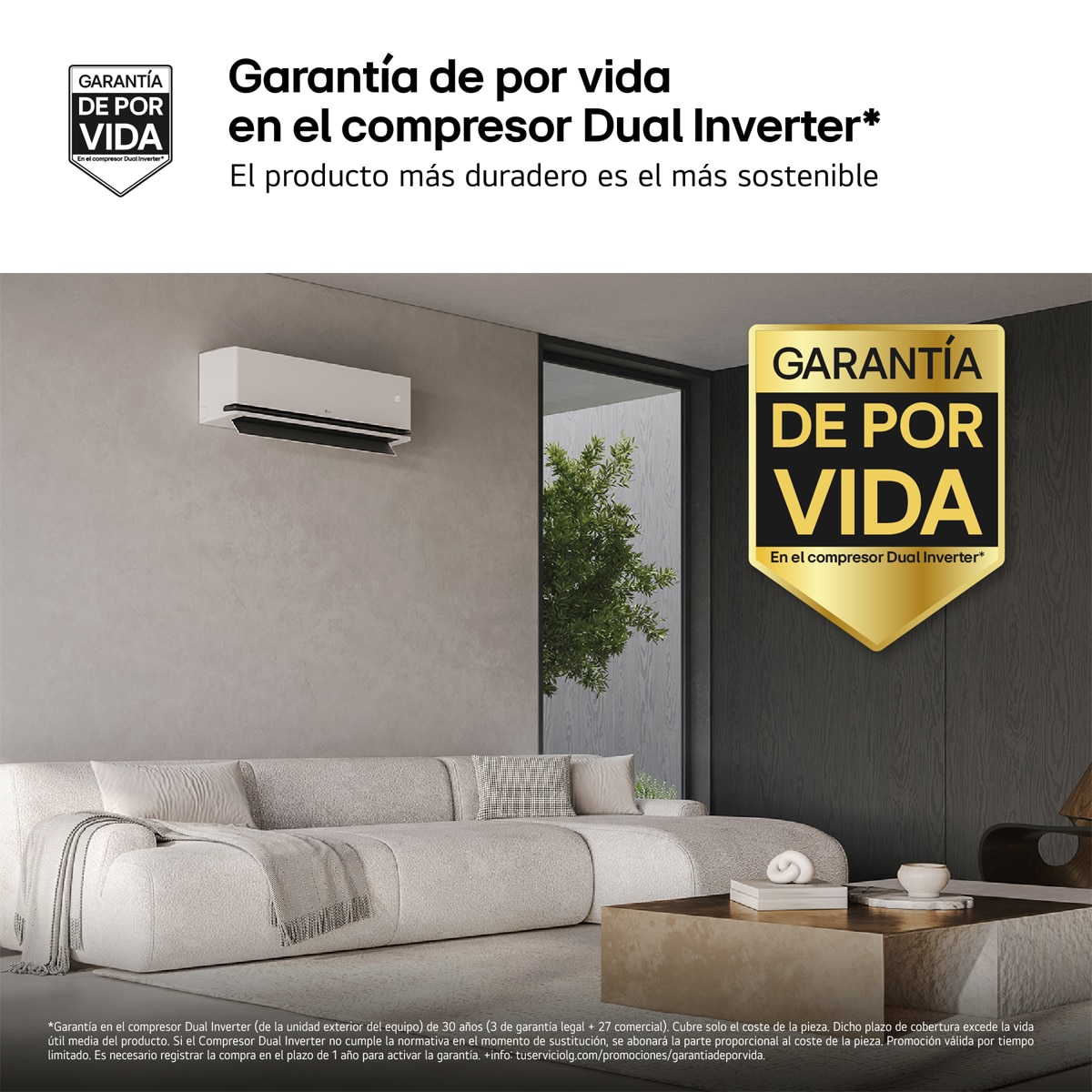 Aire acondicionado Split 1x1 LG Inverter con 3.010 frig/h y 3.440 kcal/h, WiFi - MAGNA12LX.SET Blanco-5