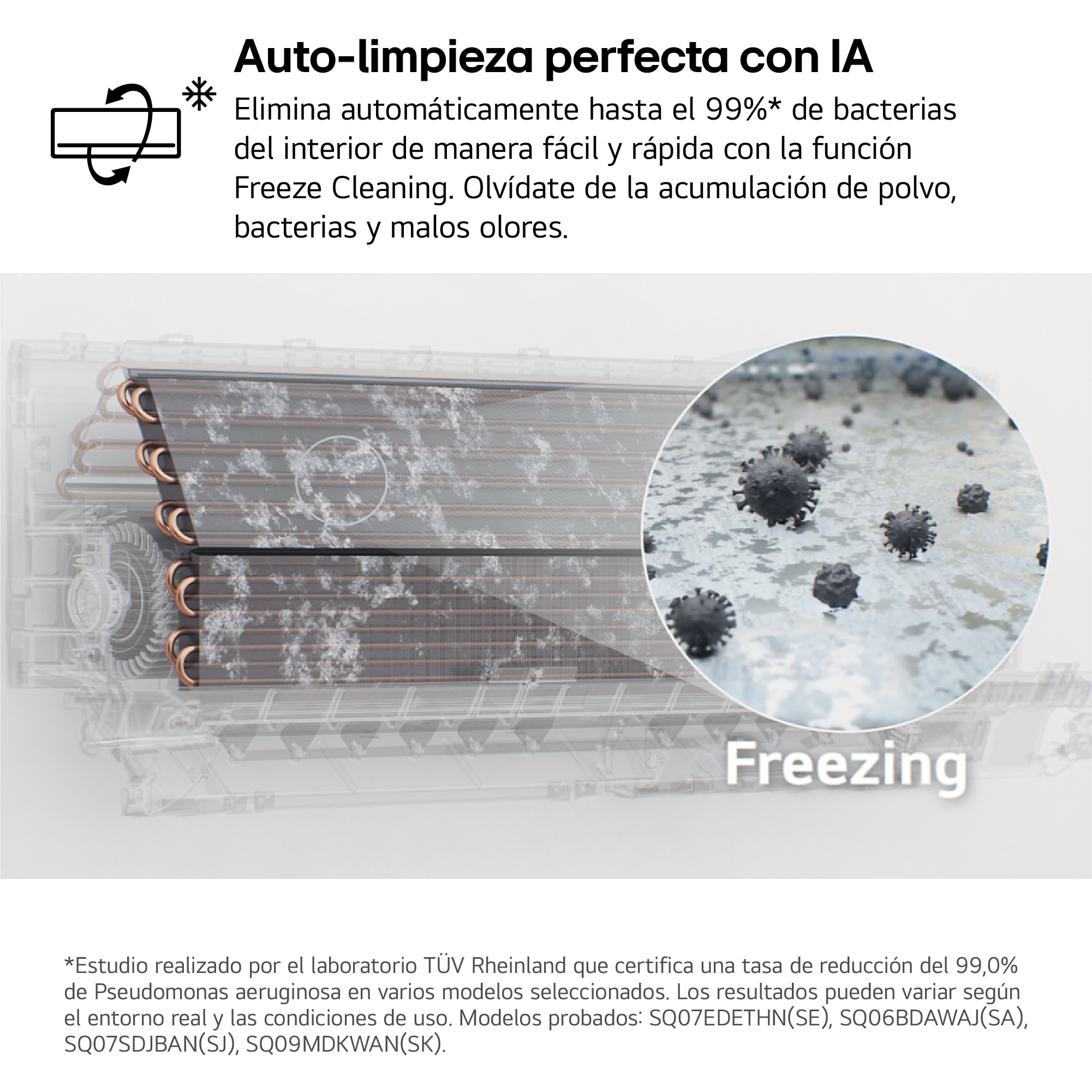 Aire acondicionado Split 1x1 LG Inverter con 3.010 frig/h y 3.440 kcal/h, WiFi - MAGNA12LX.SET Blanco-11