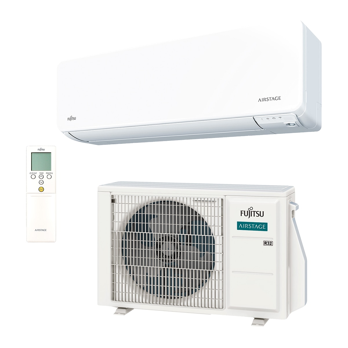 Fujitsu – Aire acondicionado Split 1×1 Fujitsu Inverter con 2.923 Frig/h y 3.439 Kcal/h – ASY35-KGTG.