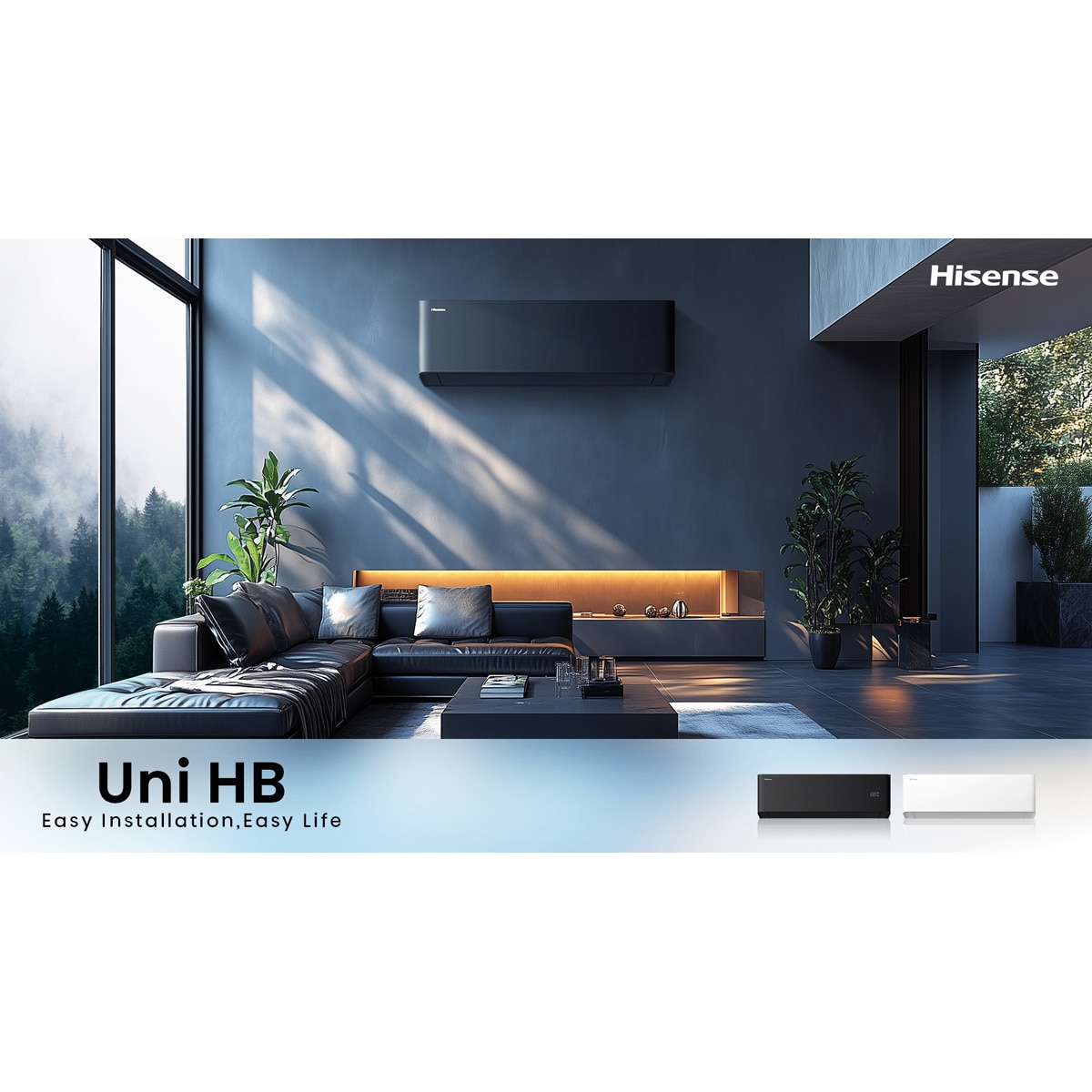 Aire acondicionado Split 1x1 Hisense Inverter con 3010 frig/h 3009 kcal/h, WiFi - HB35XU0B Negro-9