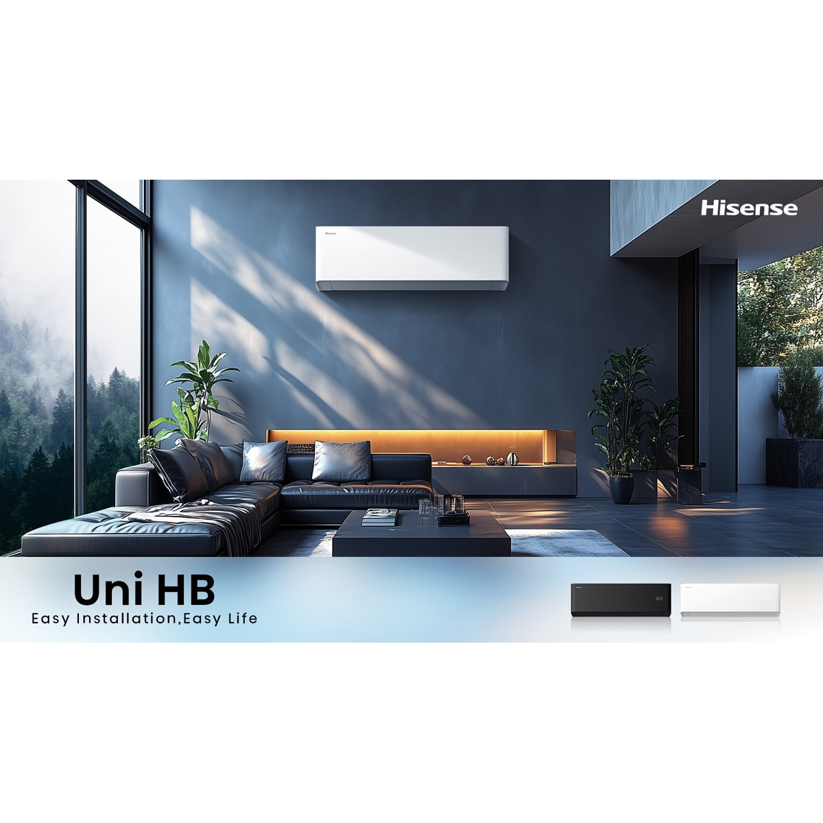 Aire acondicionado Split 1x1 Hisense Inverter con 6020 frig/h 6019 kcal/h, WiFi - HB70KW0A Blanco-9