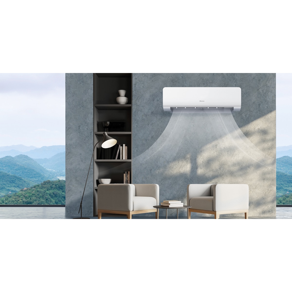Aire acondicionado Split 1x1 Hisense Inverter con 2752 frig/h 2752 kcal/h, WiFi - KC35LR03 Blanco-13