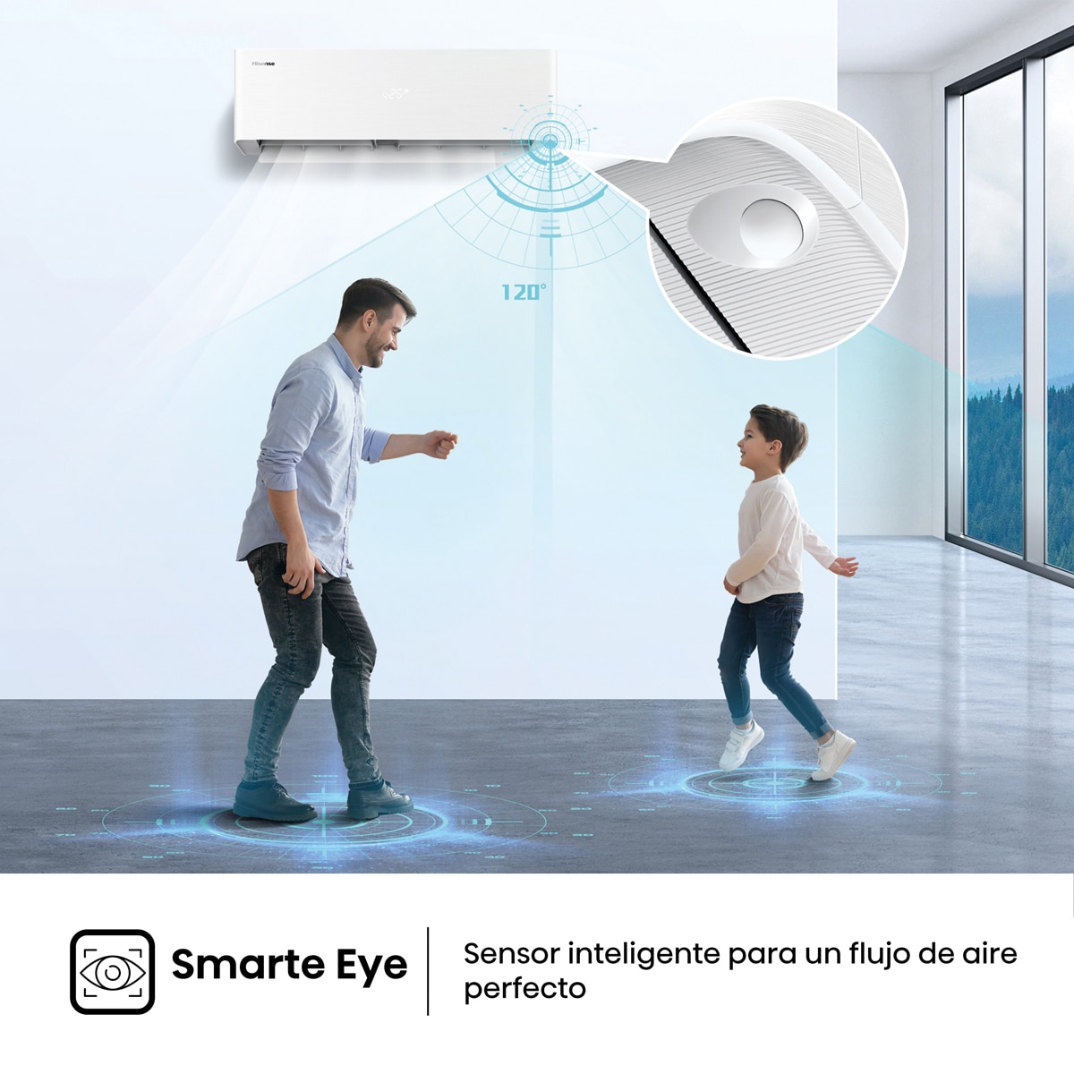 Aire acondicionado Split 1x1 Hisense Inverter con 2236 frig/h y 2408 kcal/h WiFi - QH25XV4A Blanco-9