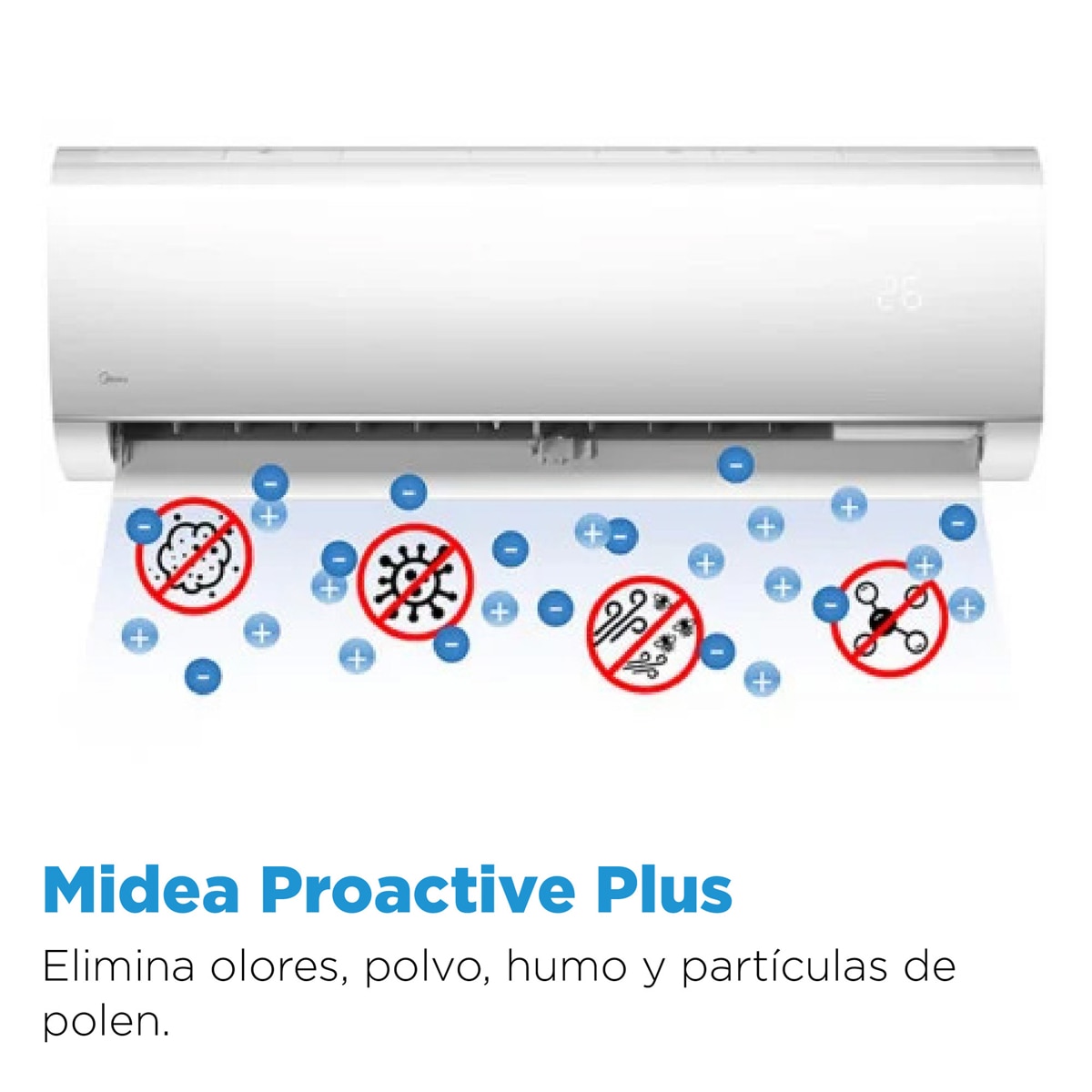 Aire acondicionado Split 1x1 Midea Inverter con 3027 frig/h  y 3277 kcal/h - Solstice 35(12)N8-N Negro-12