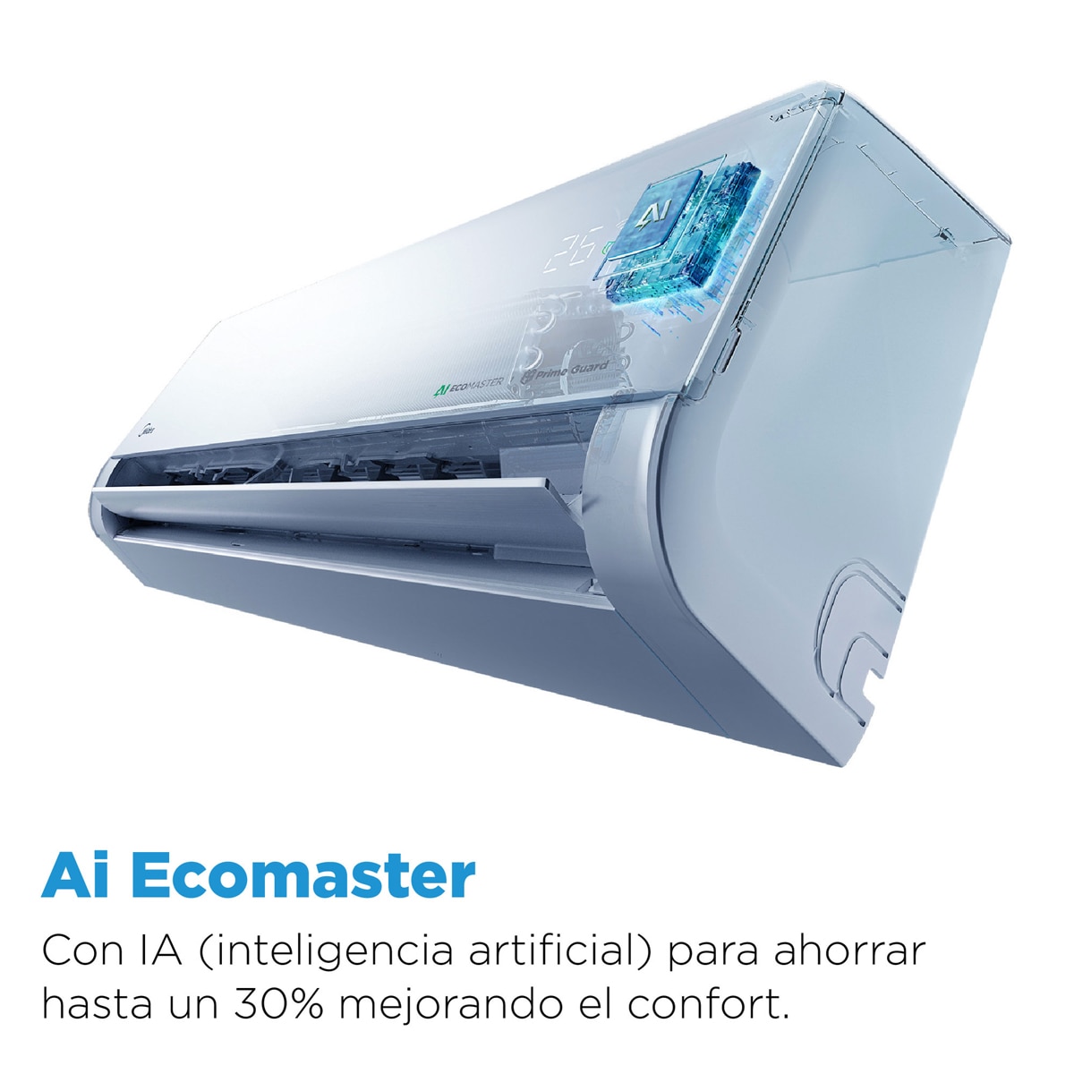 Aire acondicionado Split 1x1 Midea Inverter 6054 frig/h  y 6304 kcal/h - Solstice 71(24)N8-N Negro-8