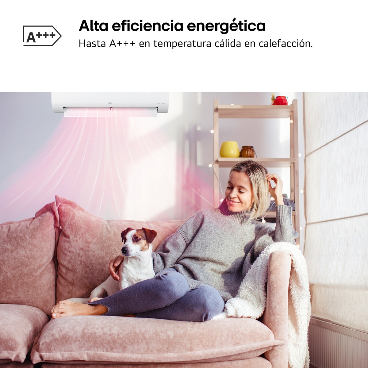 Aire acondicionado Split 1x1 LG Inverter  2150 Frig  y  2750 Kcal, Wifi - LGSTART09Z.SET Blanco-9