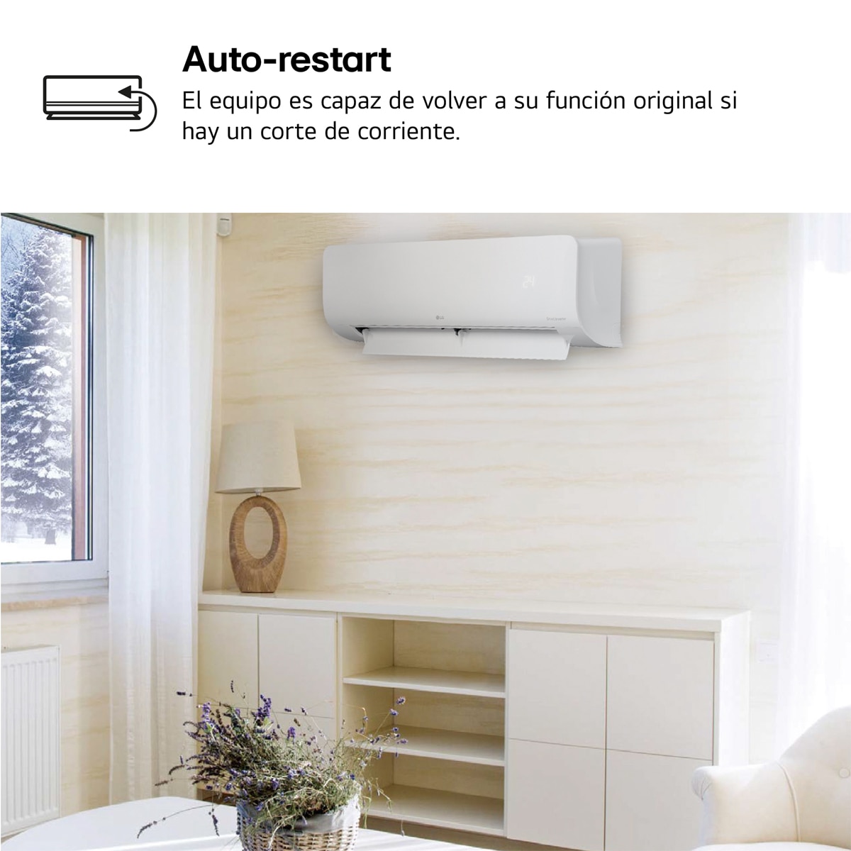 Aire acondicionado Split 1x1 LG Inverter  2150 Frig  y  2750 Kcal, Wifi - LGSTART09Z.SET Blanco-11