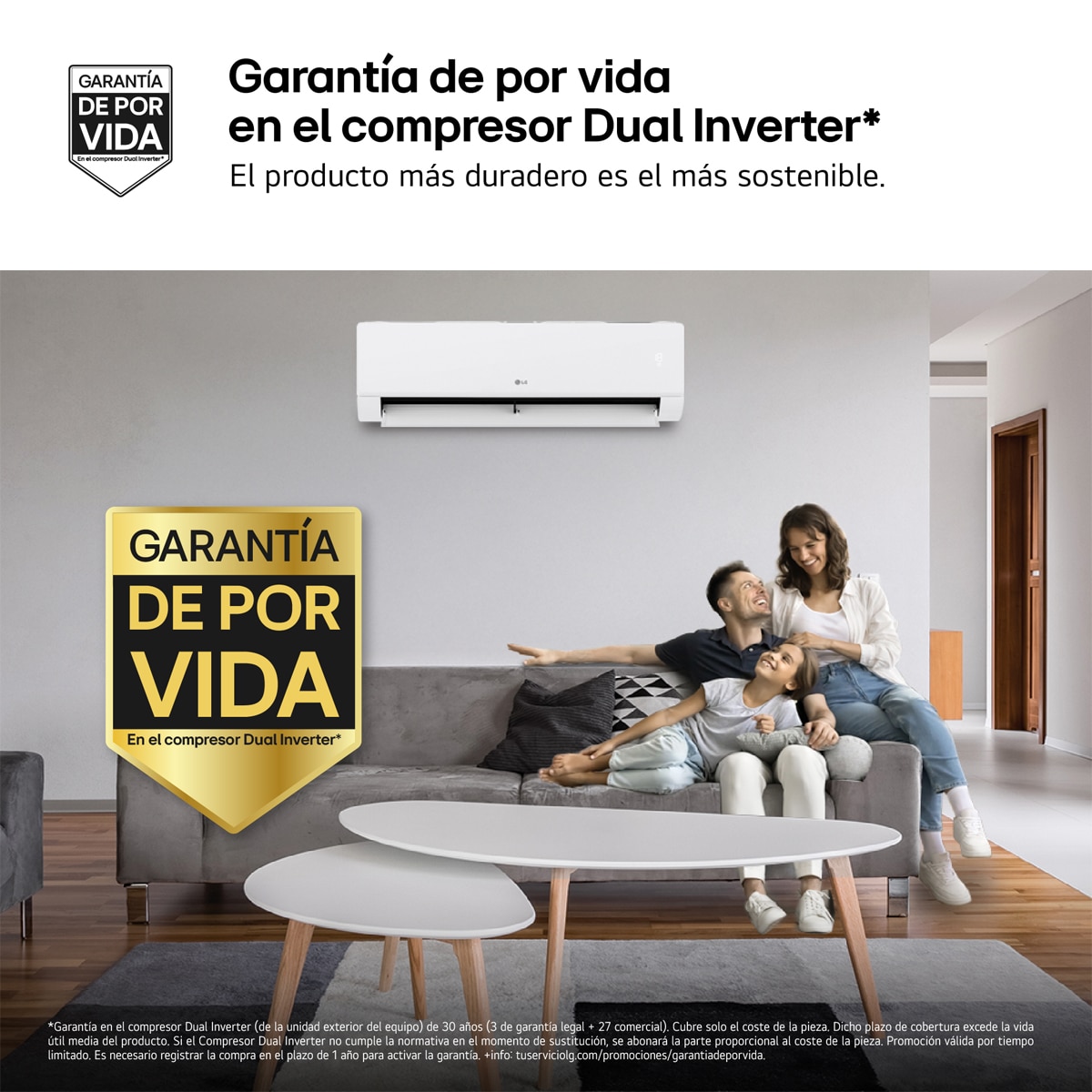 Aire acondicionado Split 1x1 LG Inverter 2.125  Frig  y  2.408 Kcal, Wifi - REPLACE09Z.SET Blanco-5