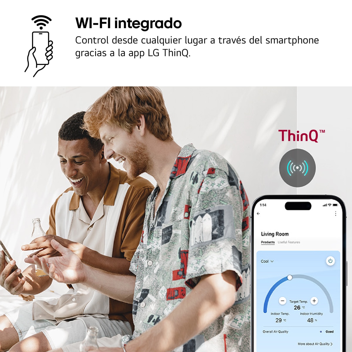 Aire acondicionado Split 1x1 LG Inverter 2.125  Frig  y  2.408 Kcal, Wifi - REPLACE09Z.SET Blanco-12
