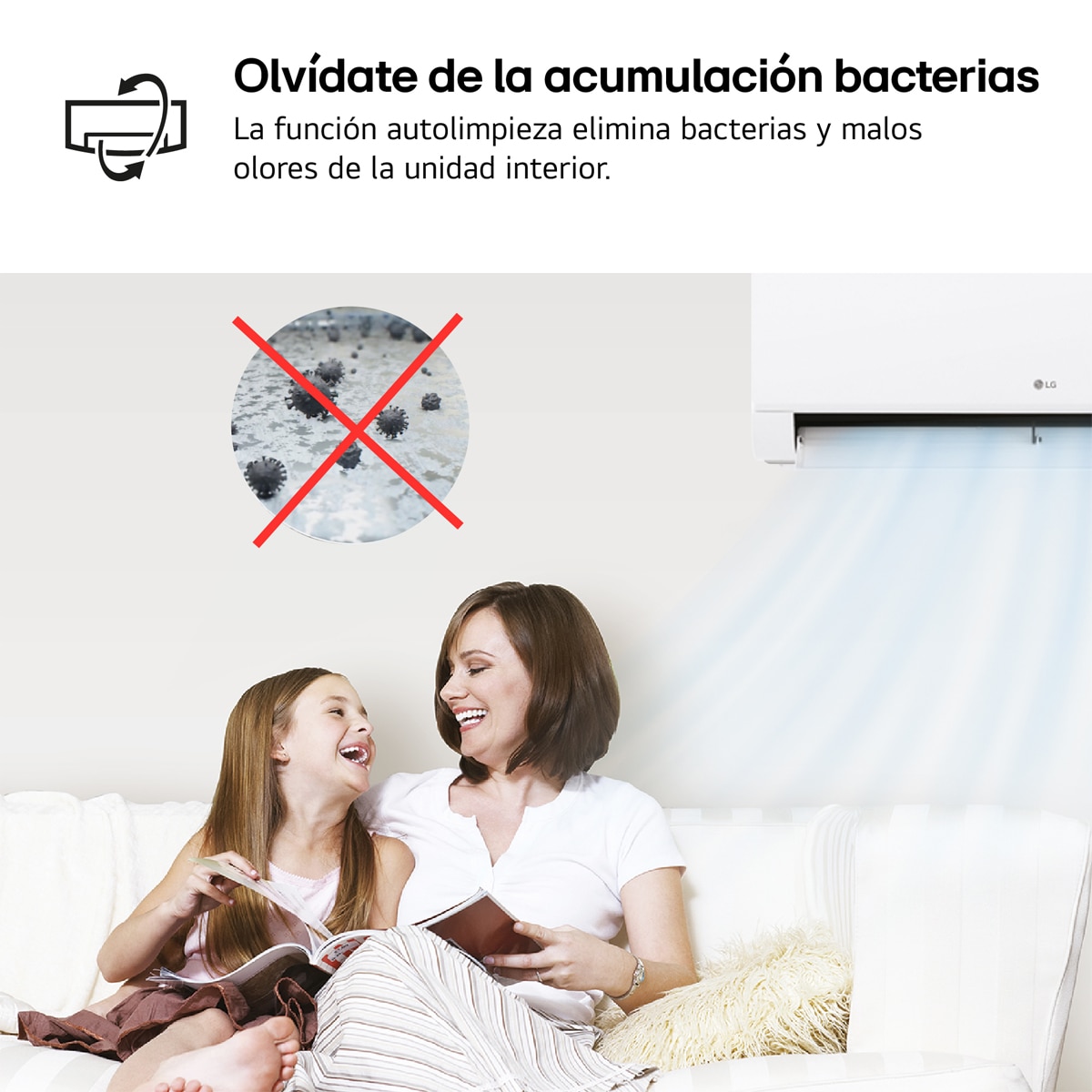 Aire acondicionado Split 1x1 LG Inverter 3.010 Frig y 3.191 Kcal, Wifi - REPLACE12Z.SET Blanco-11