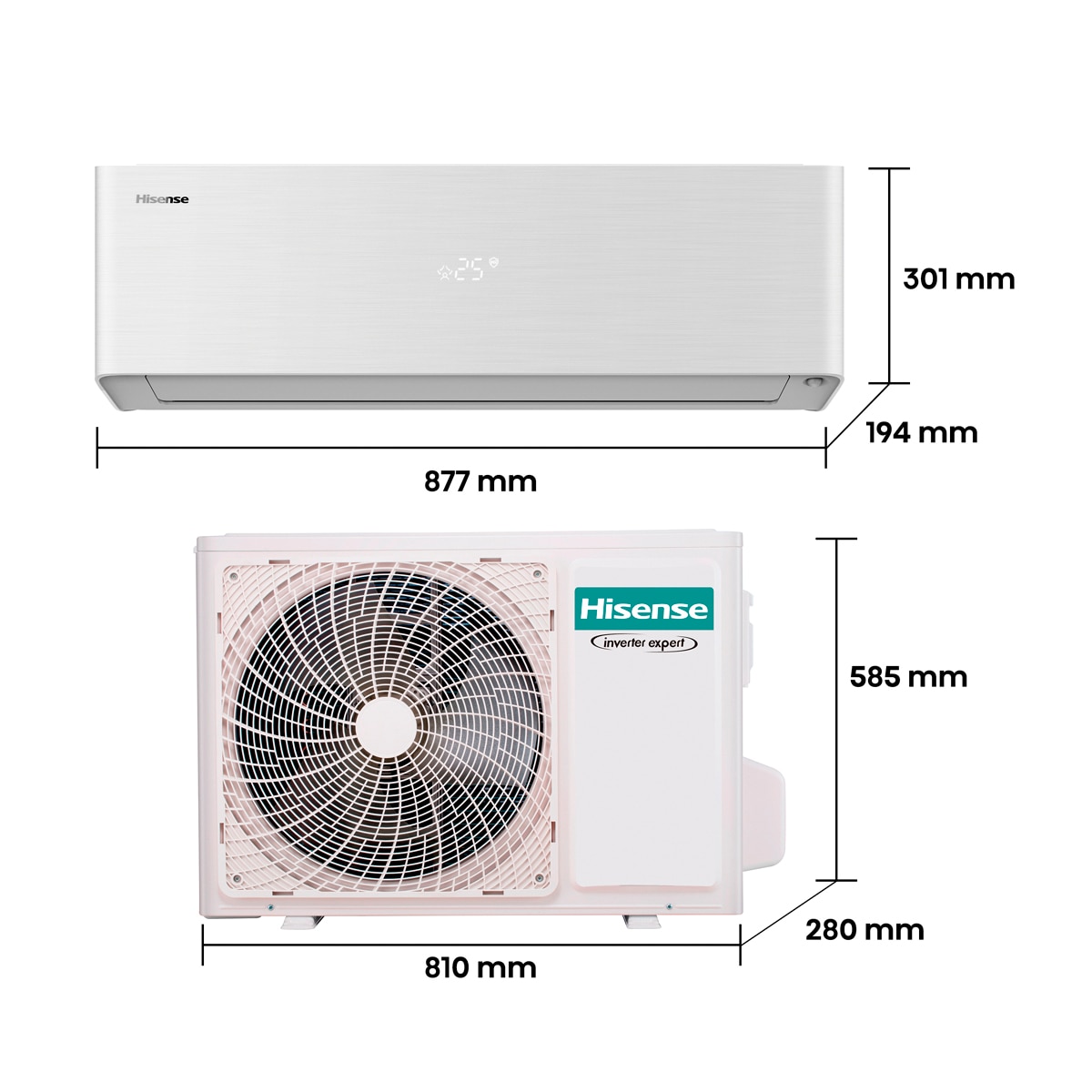 Aire acondicionado Split 1x1 Hisense Inverter con 4300 frig/h y 4299 kcal/h WiFi - QH50BV0A Blanco-3