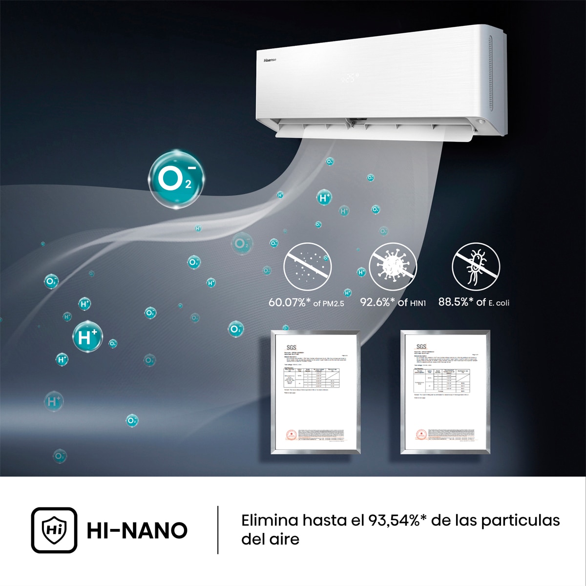 Aire acondicionado Split 1x1 Hisense Inverter con 4300 frig/h y 4299 kcal/h WiFi - QH50BV0A Blanco-10