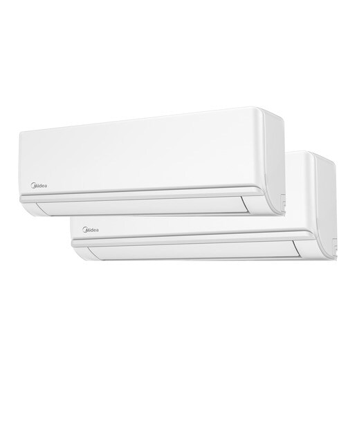 Aire acondicionado Multisplit 2x1 Midea con 2.270 frig/h + 3.027 frig/h - Lite (09+12) Blanco-2