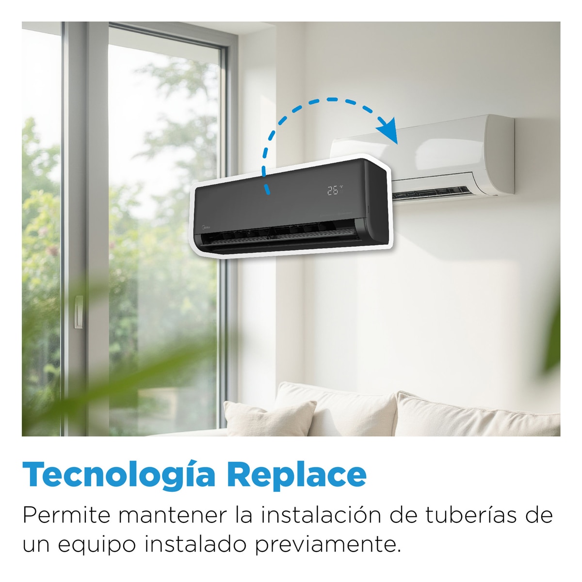 Aire acondicionado Multisplit 2x1 Midea con 2.270 frig/h + 2.270 kcal/h - 2x1 2,6 KWLITE Blanco-15