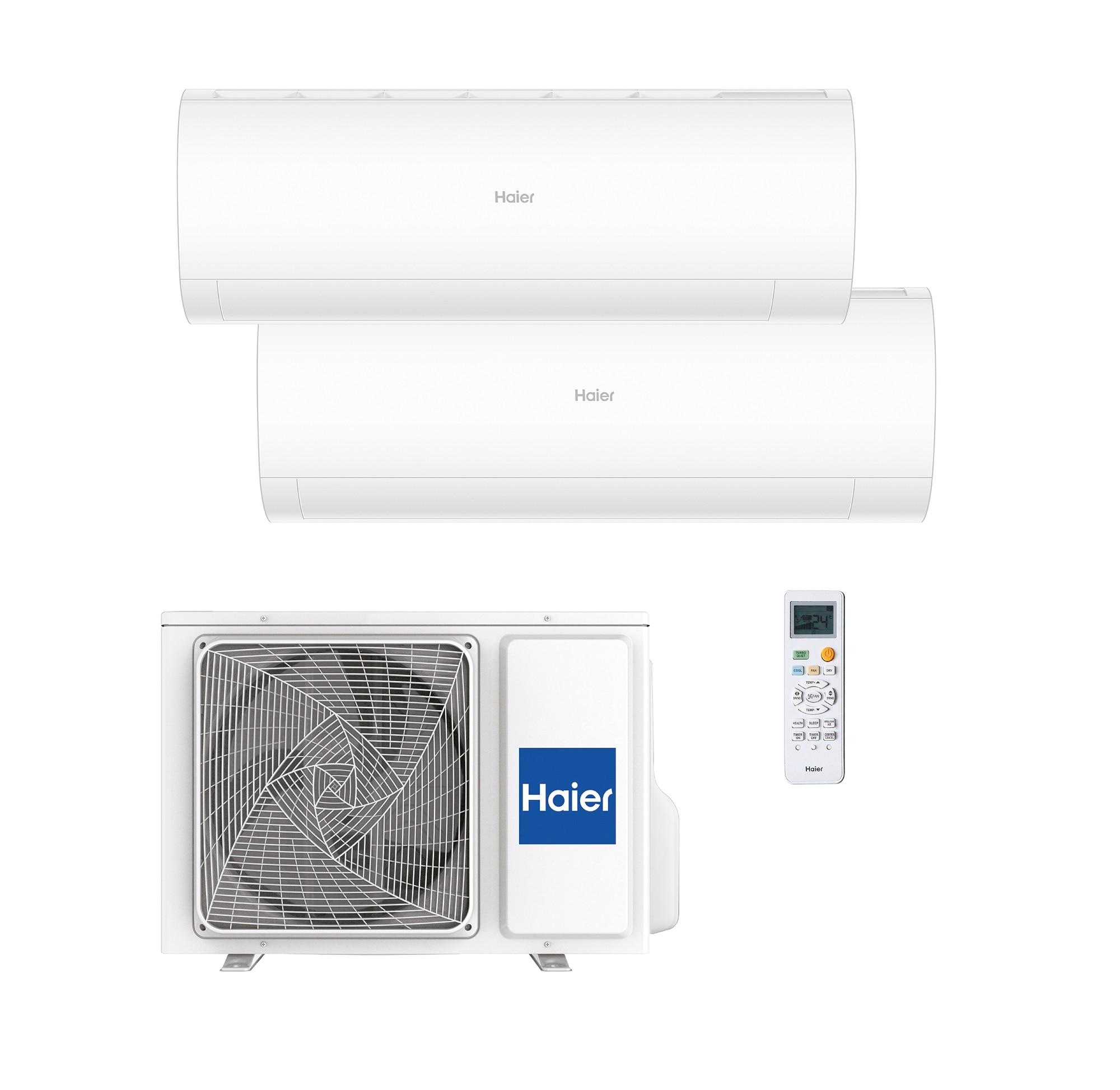 Aire acondicionado Multisplit 2x1 Haier Inverter con 2.322 frig/h + 3.096 frig/h - PERLA 25+35/40 PREMIUM Blanco-2