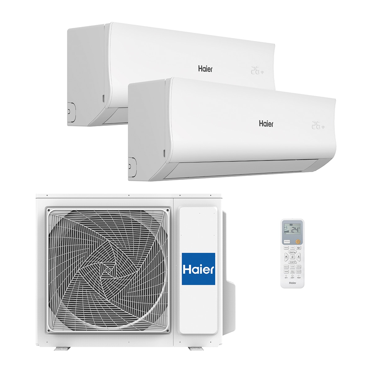 Aire acondicionado Multisplit 2x1 Haier con 2.322 frig/h + 2.752 frig/h - TIDE R 25+35/40 Blanco-3
