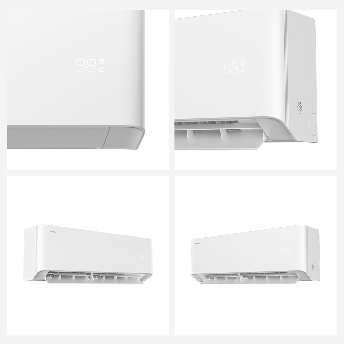 Aire acondicionado Multisplit 2x1 Hisense Inverter con 2.236 frig/h y 2.236 frig/h WiFi - 2AMW42HB99A Blanco-2
