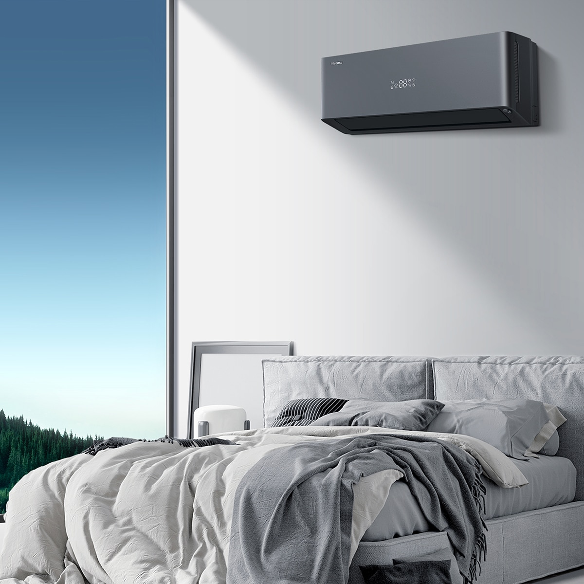 Aire acondicionado Multisplit 2x1 Hisense Inverter con 2.236 frig/h y 2.236 frig/h WiFi - 2AMW42QH99B Negro-12