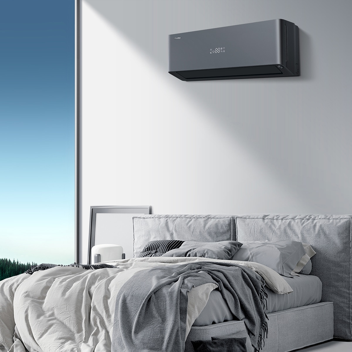 Aire acondicionado Multisplit 2x1 Hisense Inverter con 2.236 frig/h y 3.010 frig/h WiFi - 2AMW52QH912B Negro-12