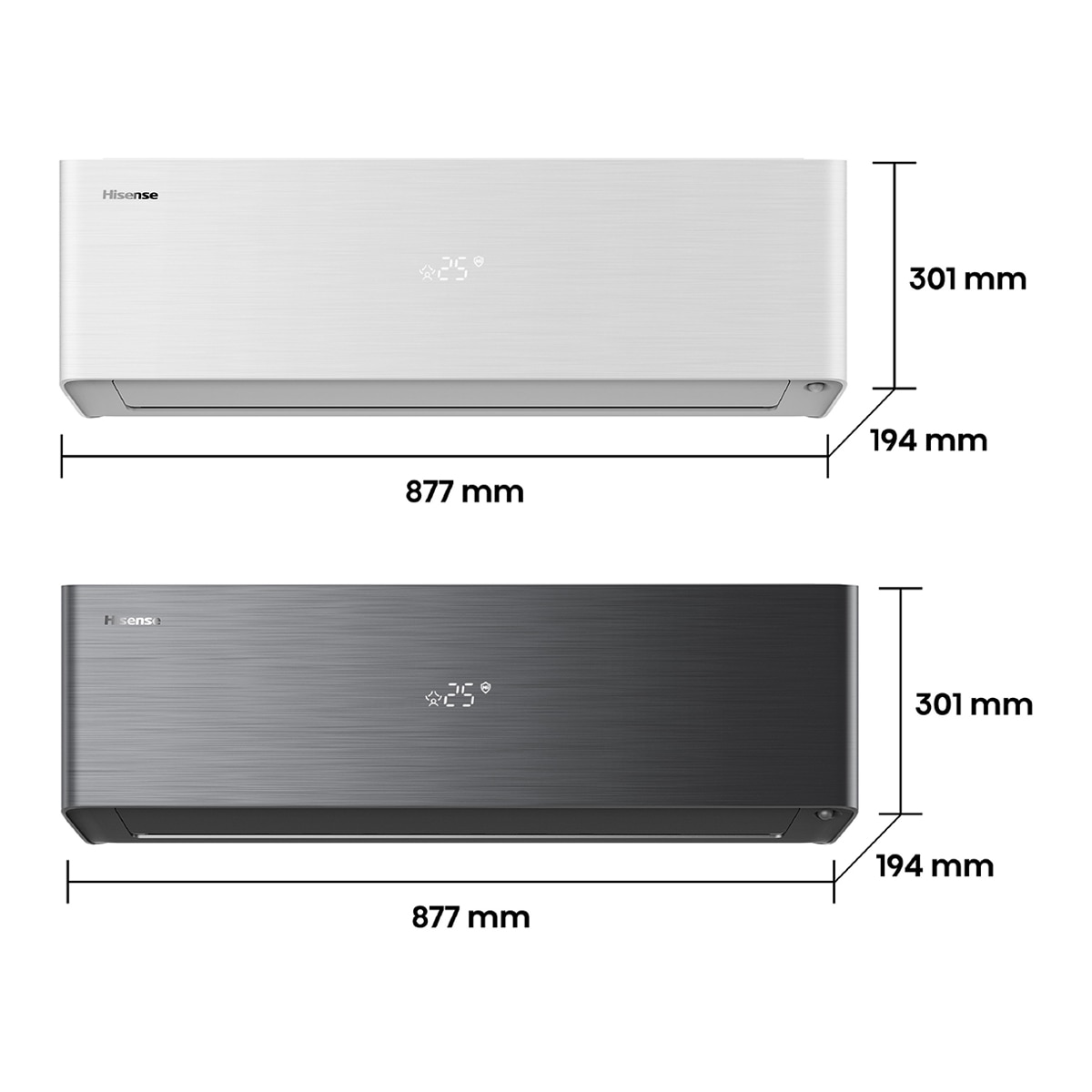 Aire acondicionado Multisplit 2x1 Hisense Inverter con 2.236 frig/h y 2.236 frig/h WiFi - 2AMW42QH99AB Blanco / Negro-3