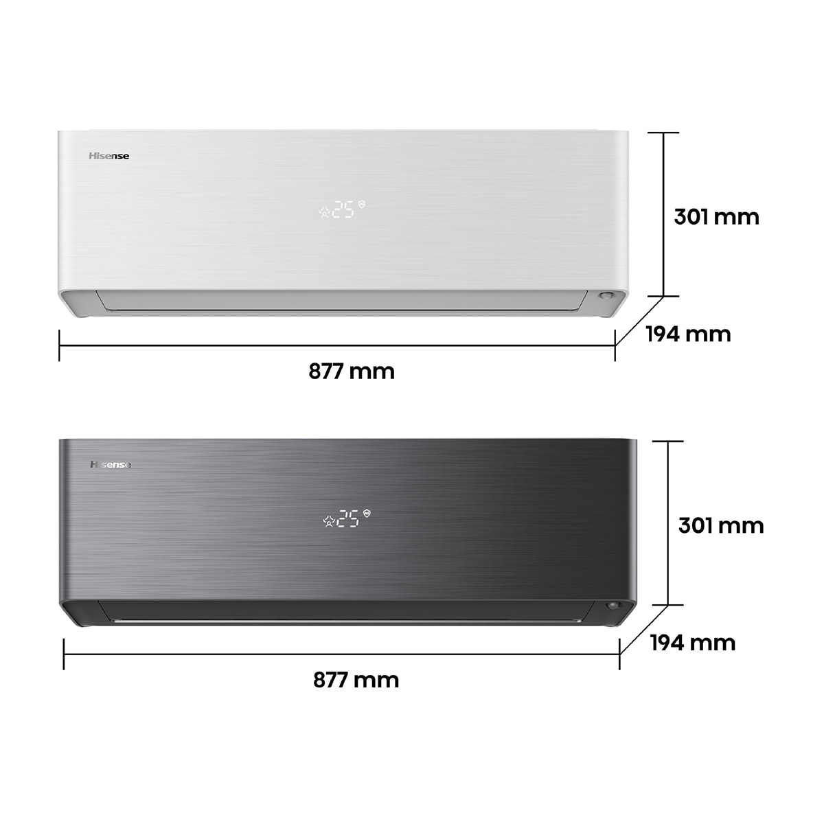 Aire acondicionado Multisplit 2x1 Hisense Inverter con 2.236 frig/h y 3.010 frig/h WiFi - 2AMW52QH912AB Blanco / Negro-3