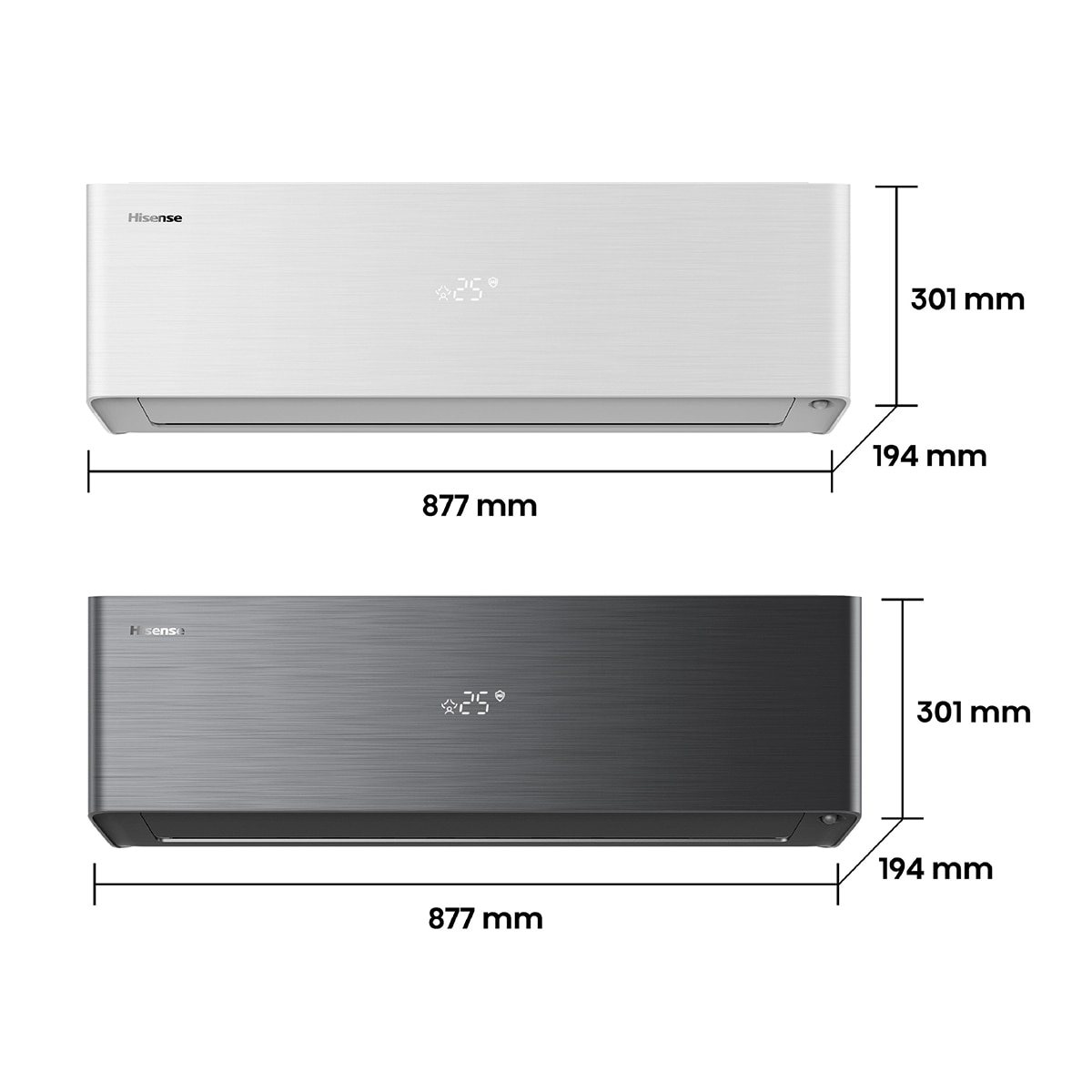 Aire acondicionado Multisplit 2x1 Hisense Inverter con 2.236 frig/h y 3.010 frig/h WiFi - 2AMW52QH912BA Blanco / Negro-3