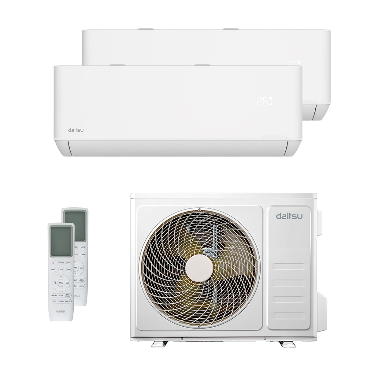 Aire acondicionado Multisplit 2x1 Daitsu Inverter con 1923 frig/h + 2514 frig/h- DSM-912KDT Blanco-4