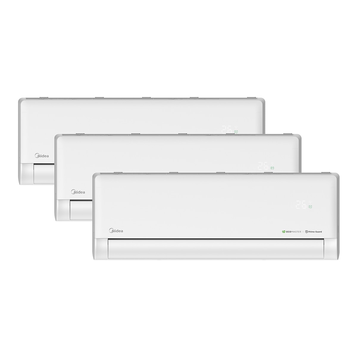 Midea – Aire acondicionado Multisplit 3×1 Midea Inverter con 2262 frig/h + 2262 frig/h + 3027 frig/h – 3X1 7,8KW Sols.