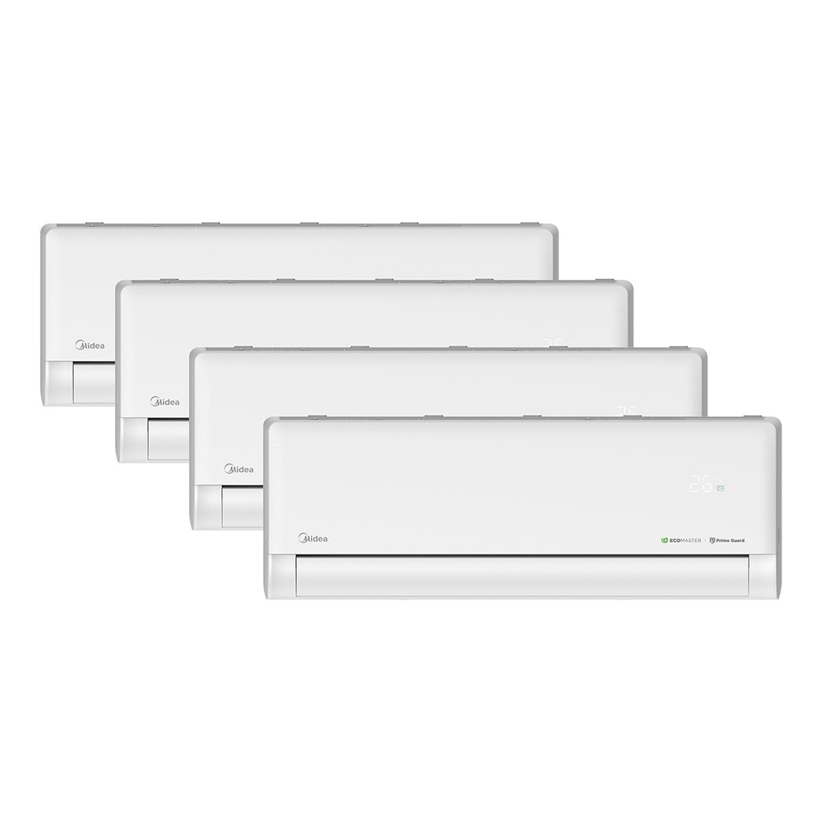 Midea – Aire acondicionado Multisplit 4×1 Midea Inverter con 2262 frig/h + 2262 frig/h + 2262 frig/h + 2262 frig/h – 4X1 8,0KW Sols.