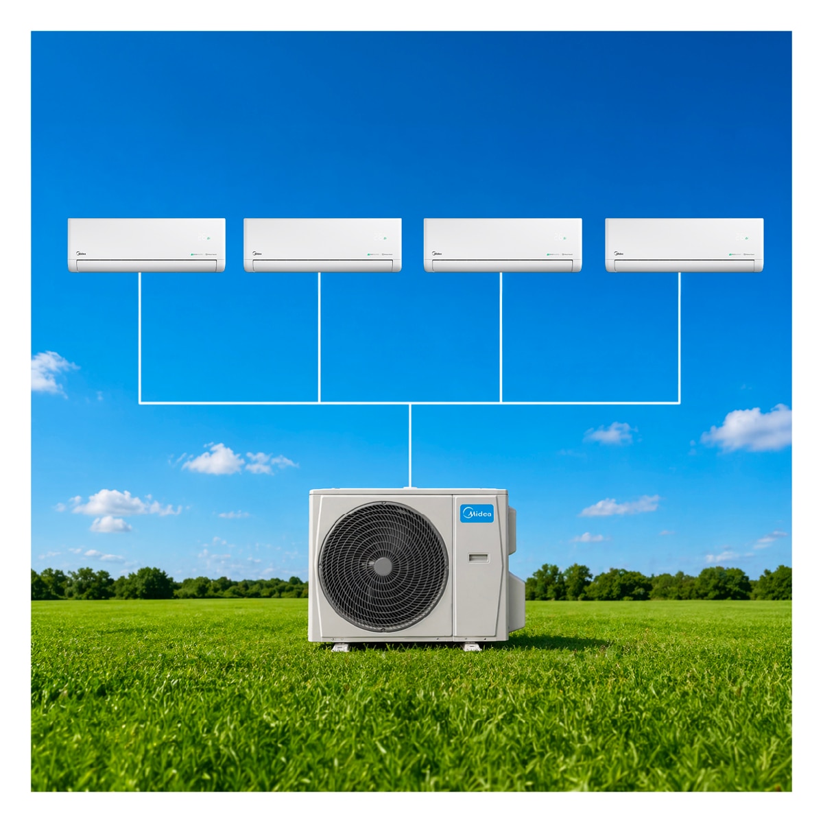Ar Condicionado Multisplit 4x1 Midea Inverter 4X1 8,0KW Sols com 2262 frig/h + 2262 frig/h + 2262 frig/h + 2262 frig/h Branco-5
