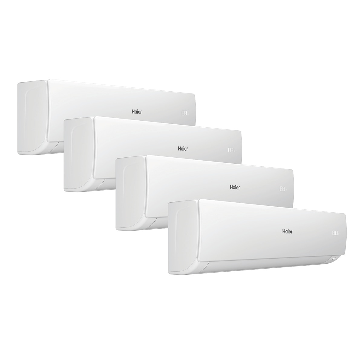 Imagen 0 de Aire acondicionado Multisplit 4x1 Haier Inverter con 2.236 frig/h + 2.236 frig/h + 2.236frig/h + 3.010 frig/h  - Flexis S 25+25+25+35/75 Blanco