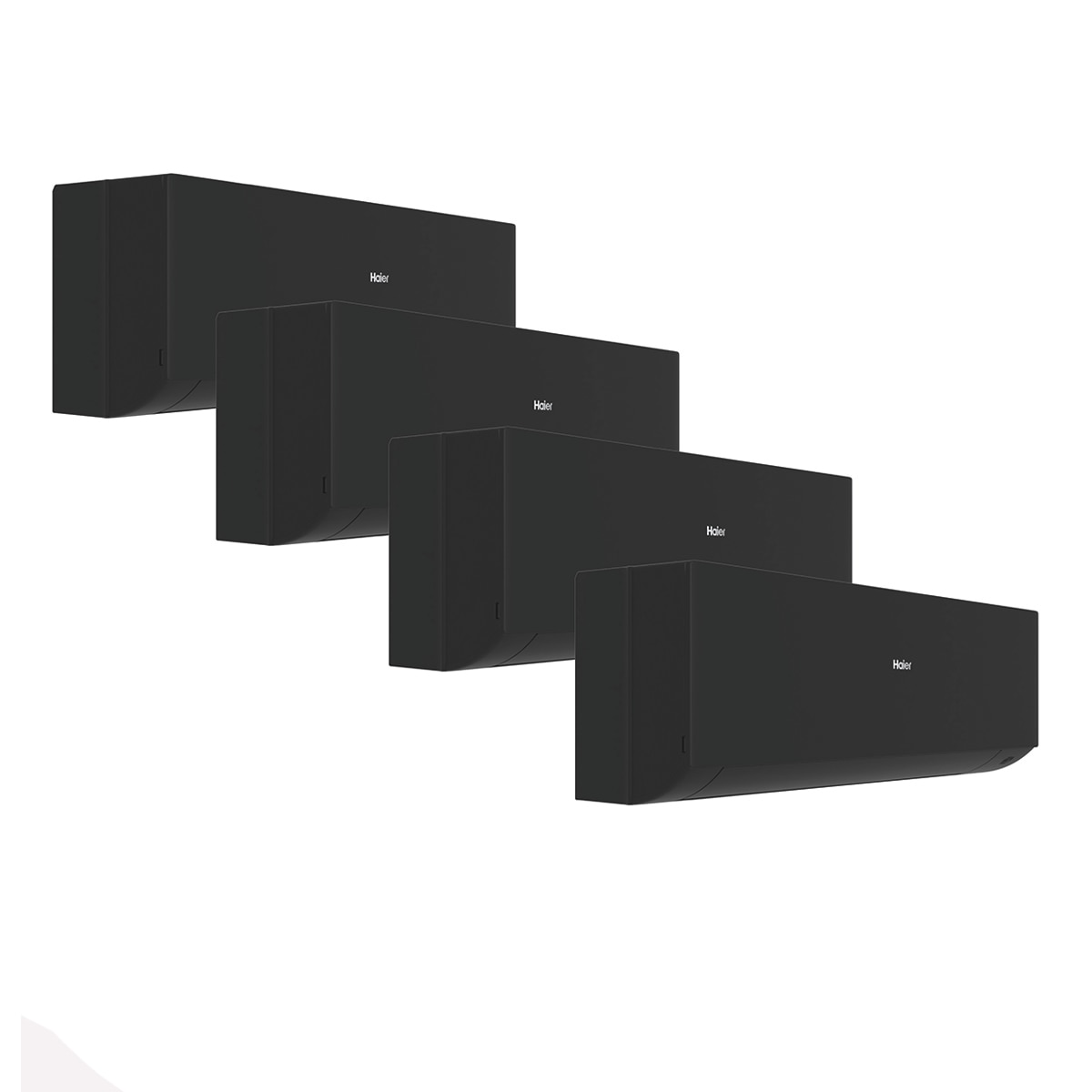 Imagen 0 de Aire acondicionado Multisplit 4x1 Haier Inverter con 2.408 frig/h + 2.408 frig/h + 2.408 frig/h + 3.010 frig/h  - Expert 25+25+25+35/75 Negro